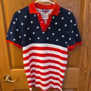 Tipsy Elves Red, White, and Blue Kids Polo